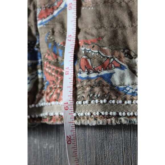 Maison Scotch Beaded Open Front Blazer All Over Alligator Jacket Crocodile Small - Picture 9 of 11